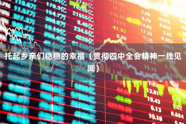 托起乡亲们稳稳的幸福（贯彻四中全会精神一线见闻）